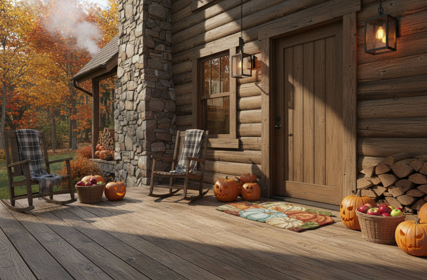 Pumpkins Field Hook Rug
