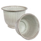 Carlotta Metal Planter - 14.75 in - White Glaze -