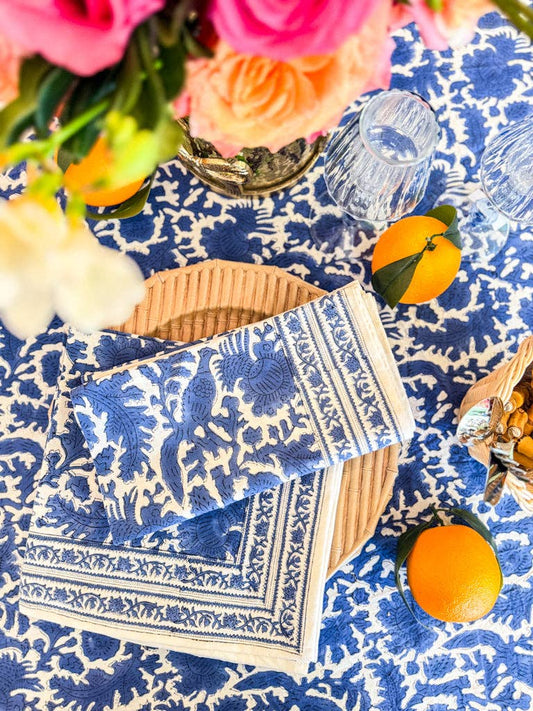 Indigo Pheasant Napkins-
