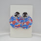 July 4th Earrings, Acrylic Earrings, Fourth of July
