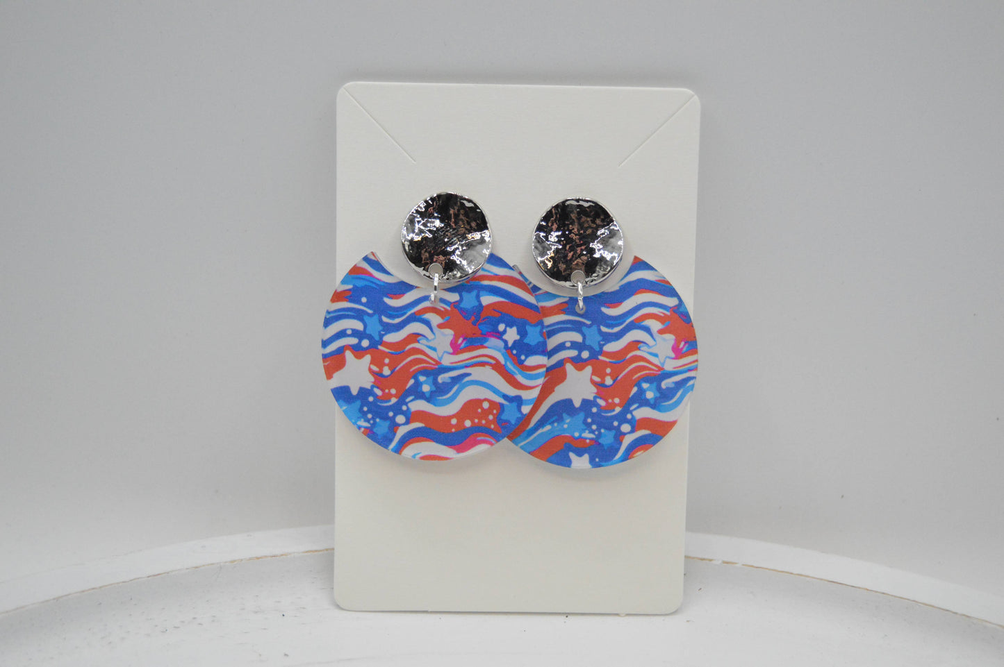 July 4th Earrings, Acrylic Earrings, Fourth of July