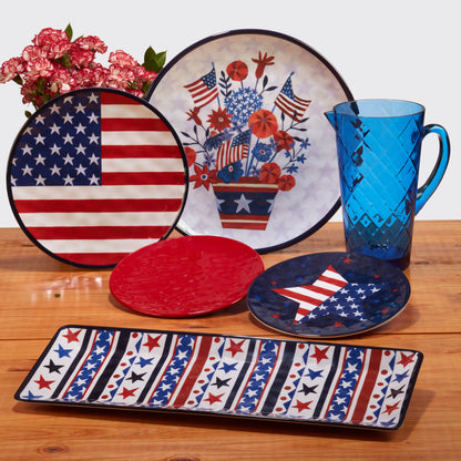 Stars & Stripes Melamine Salad Plate 9in (300 Grams)