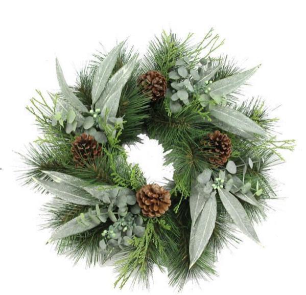 Long leaf pine/pinecone wreath