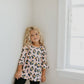 Kids Fall Winter Pink Leopard Ruffle Sleeve Shirt Blouse