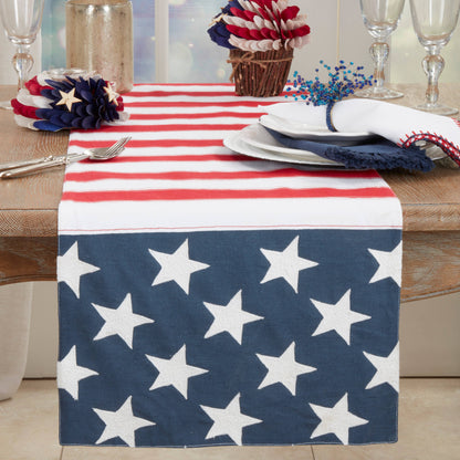 Stars & Stripes Table Runner – Patriotic Table Linen