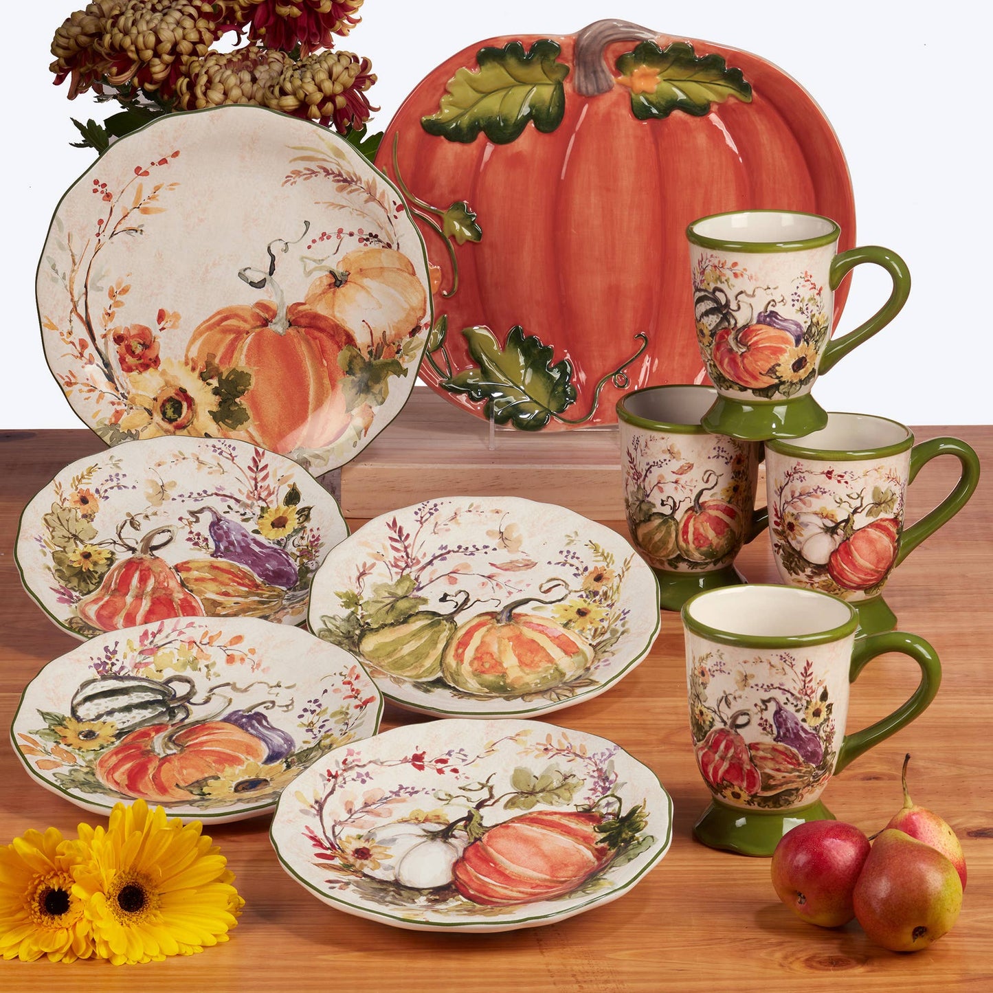 Harvest Morning Fall Dessert Plates 9in