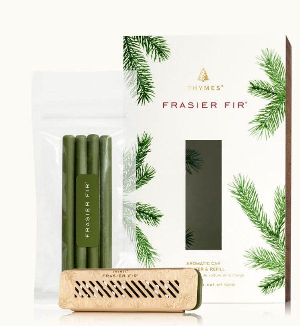 Thymes Frasier Fir Aromatic Car Diffuser & Refill