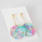 Preppy Earrings, Colorful Circle Earrings, Acrylic Earrings
