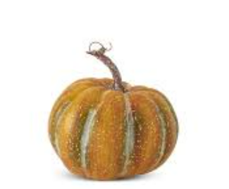 Orange w yellow speckles green & Whitewashed shadow pumpkin