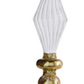 11" Gold And Clear Finial Ornament