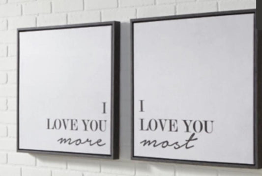 Love you more or love you most frames