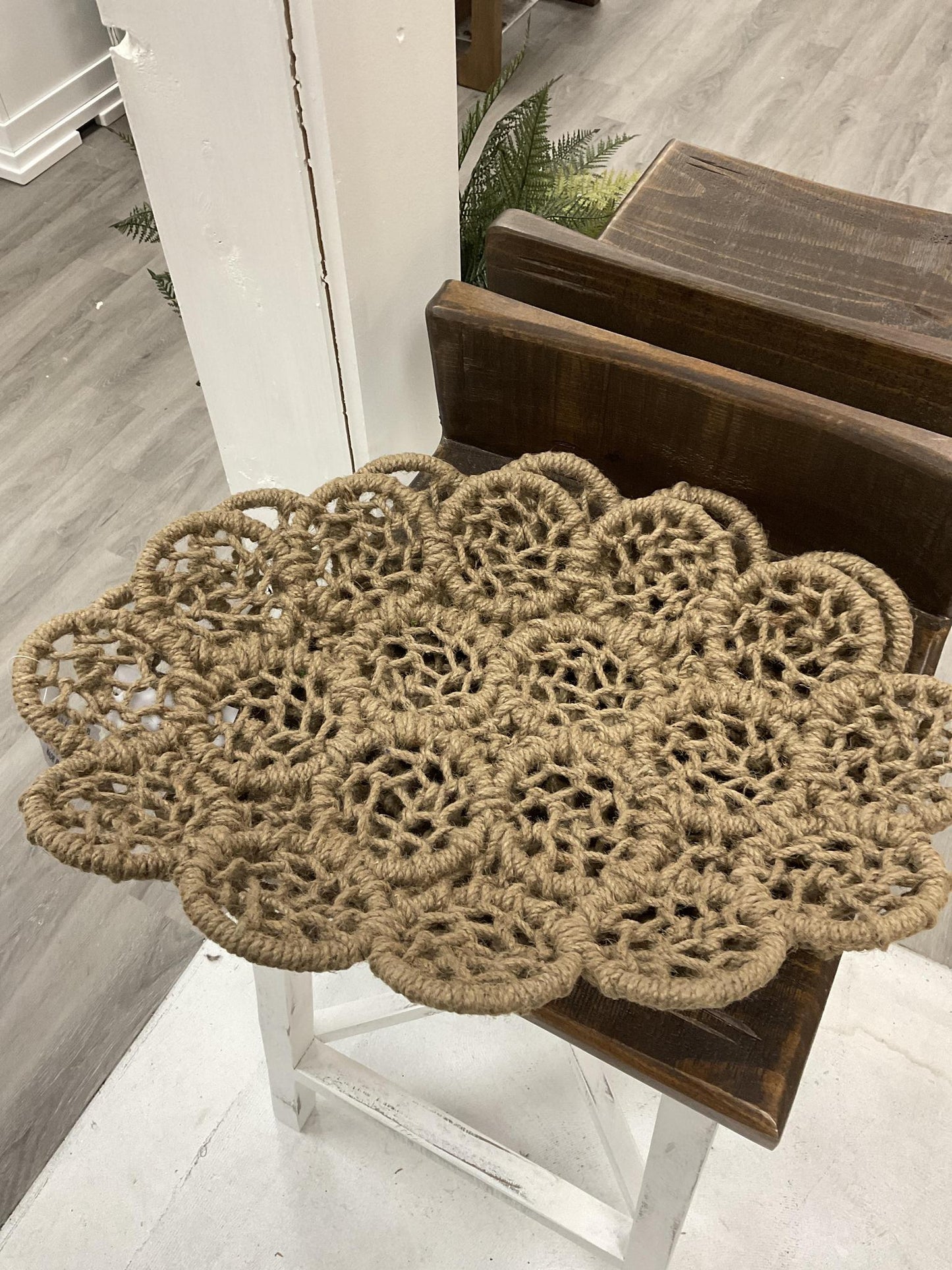 Framed jute braided nesting trays