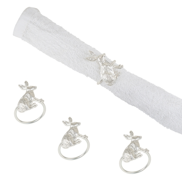 Silver Rabbit Napkin Ring