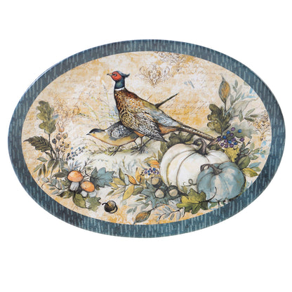 Harvest Gatherings Fall Oval Platter 16 in  x 12 in