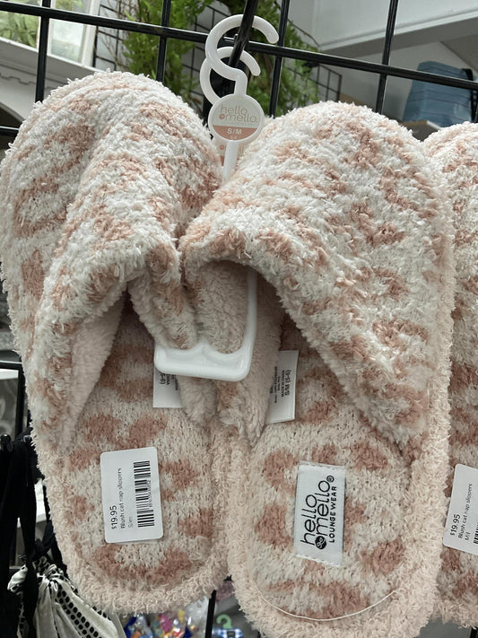 Blush cat nap slippers