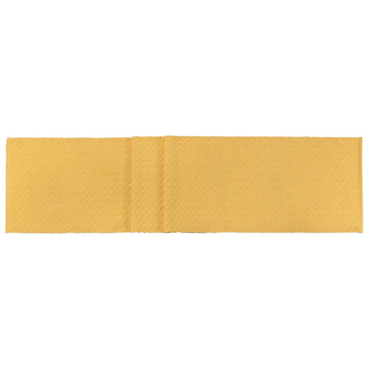 72" Long Yellow Cobble Woven Cotton Table Runner