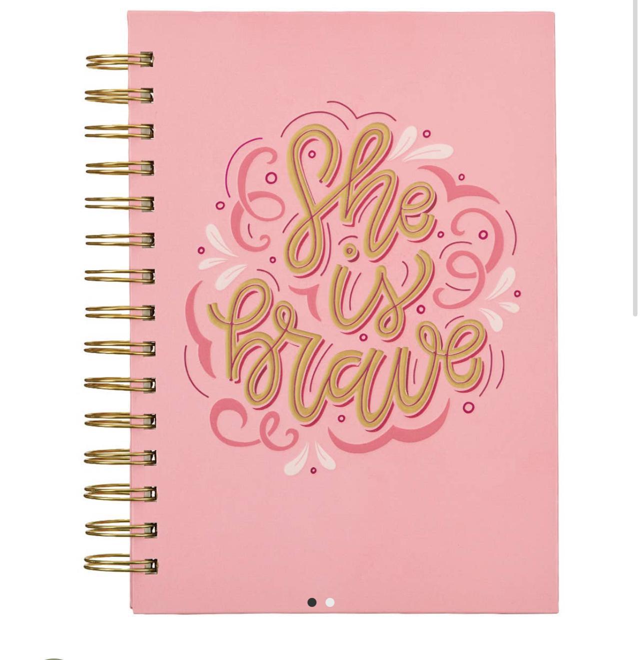 She is Brave wirebound journal