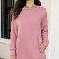 WOMEN CREW NECK LONG LENGTH PULLOVER TOP_CWTTL0955