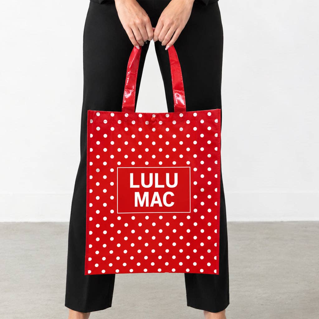 Lula Mac REUSABLE TOTE - RED/WHITE DOT