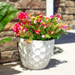 White Honeycomb Pattern Ceramic Planter - 13.5" -