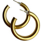 Brushed Gold Hoops
