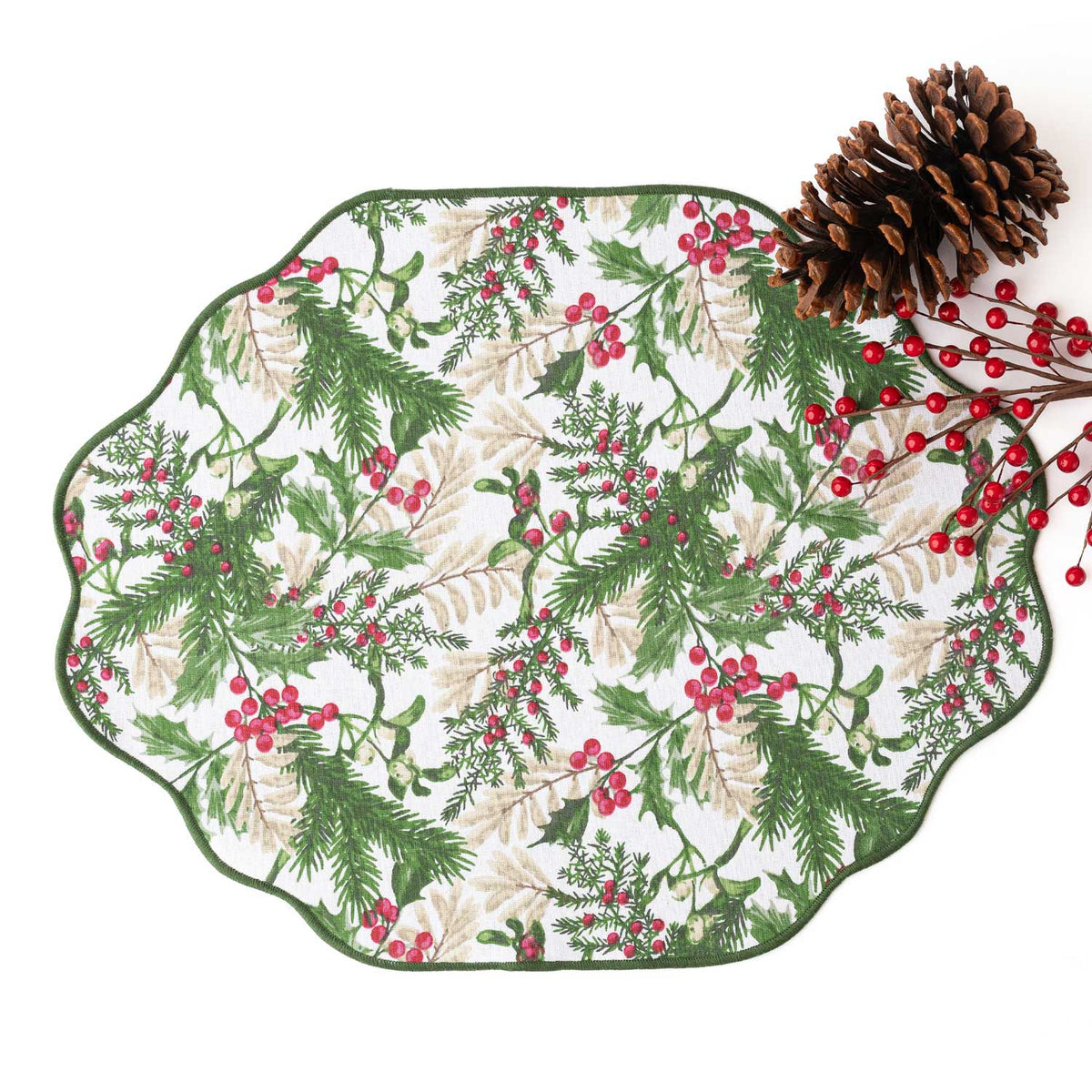 Woodland Berry Reversible Velvet Placemats
