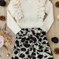 Purrfectly Chic Top & Leopard Print Skirt Set