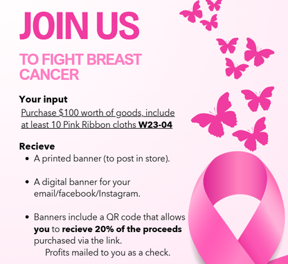 Pink Ribbon Swedish Cloth