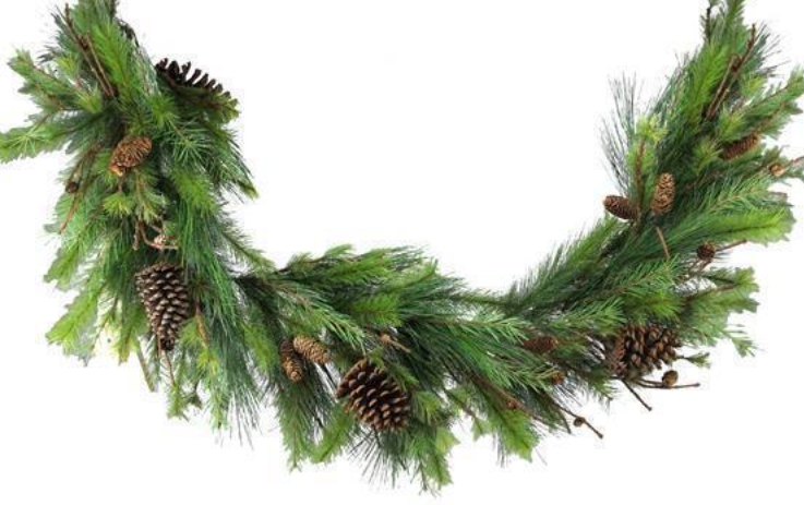 Mixed pine pinecone garland