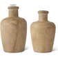 Wood Bud Vases W/Glass Insert