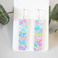 Preppy Earrings, Colorful Bar Earrings, Summer Earrings