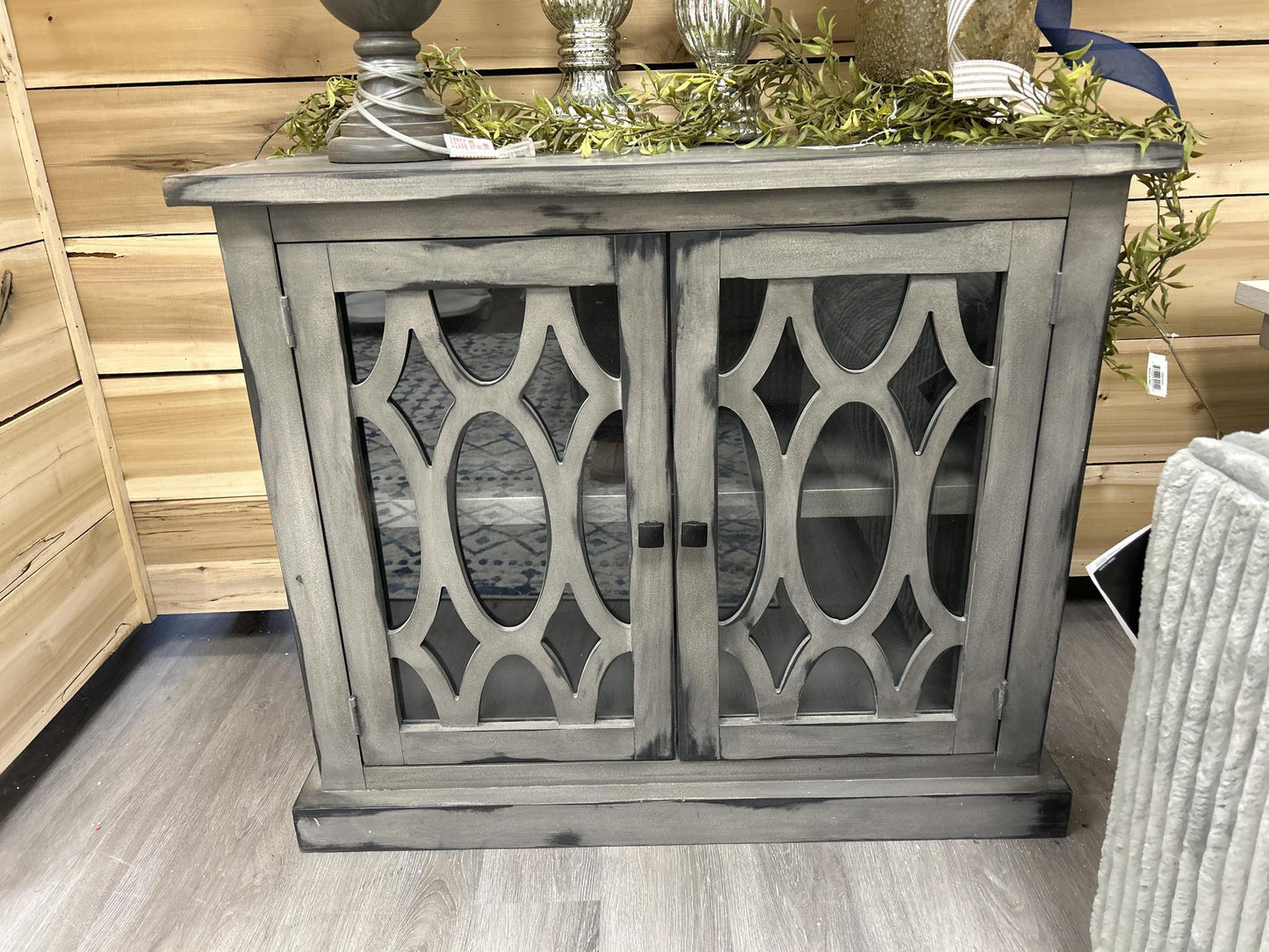 Gray Glass Cabinet