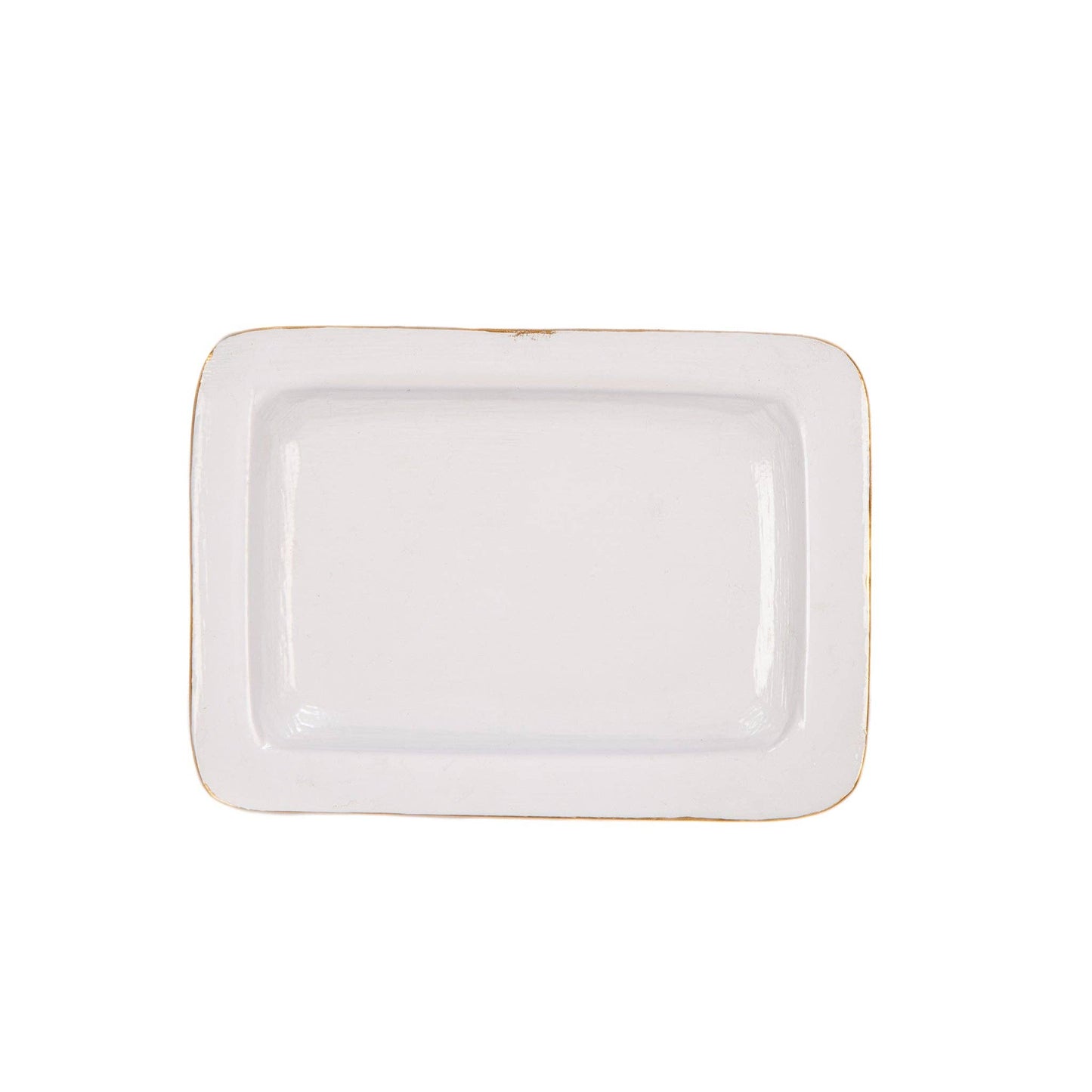 Garden Party Enameled Laney Tray - White & Blue