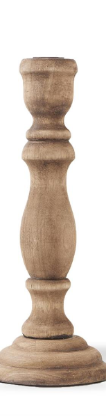 Brown Wood Taper Candleholders