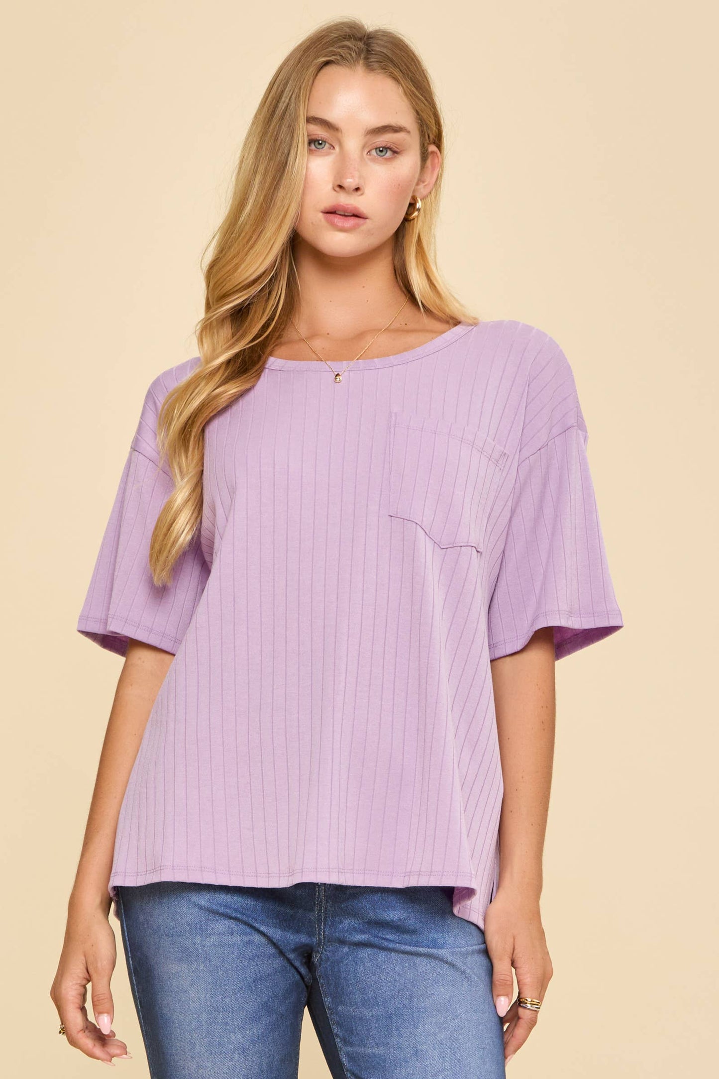 Boyfriend Ribbed Knit Top
