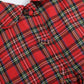 Red Christmas Plaid Santa Sleigh Smocked Dress