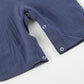 Navy Blue Santa Smocked Overalls