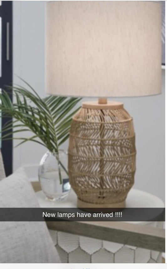 rattan table lamp