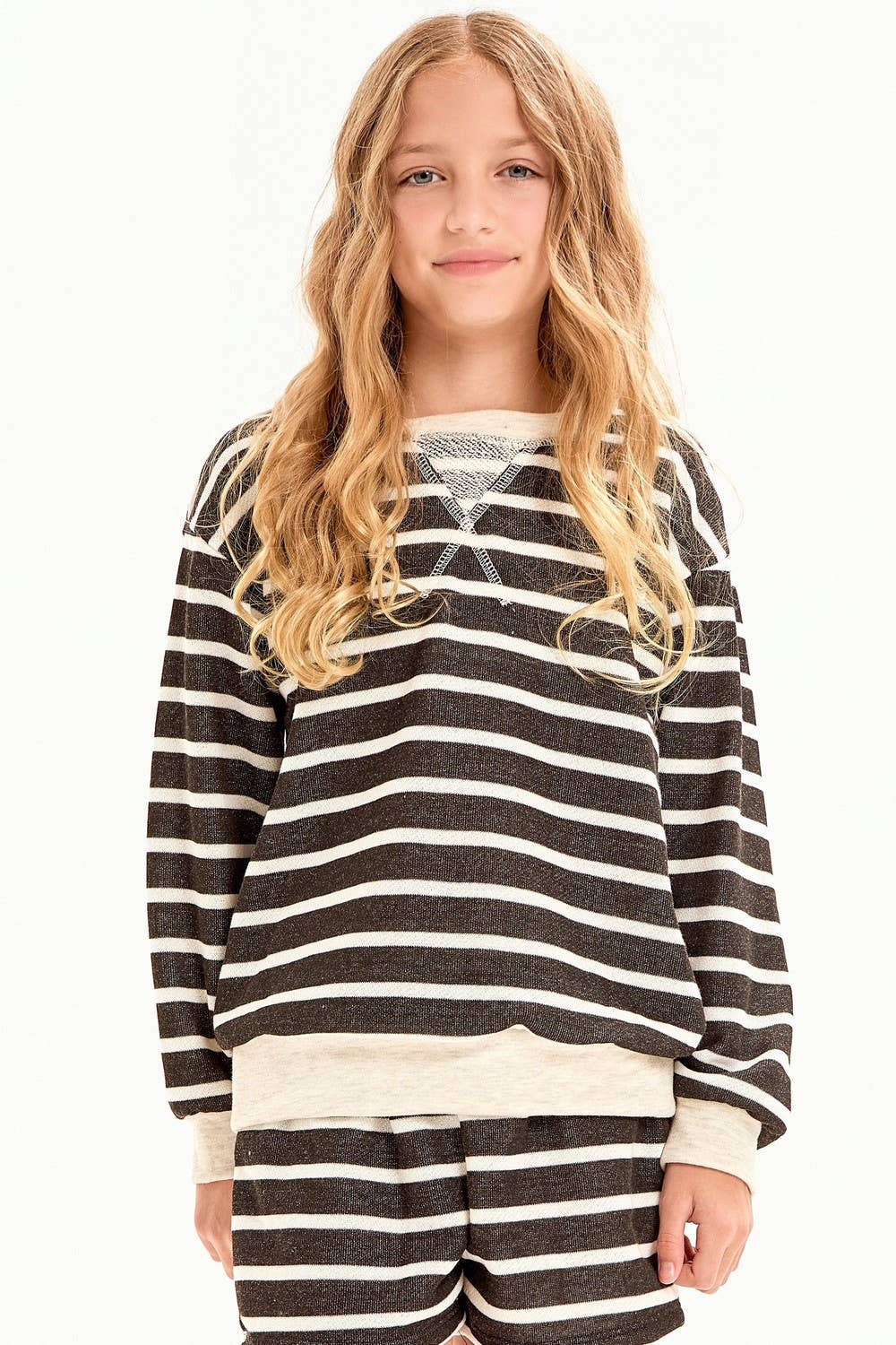 Stripe French Terry Sweatshirt