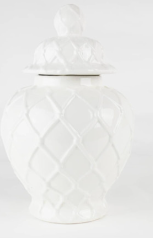 White Ginger Jar Lattice