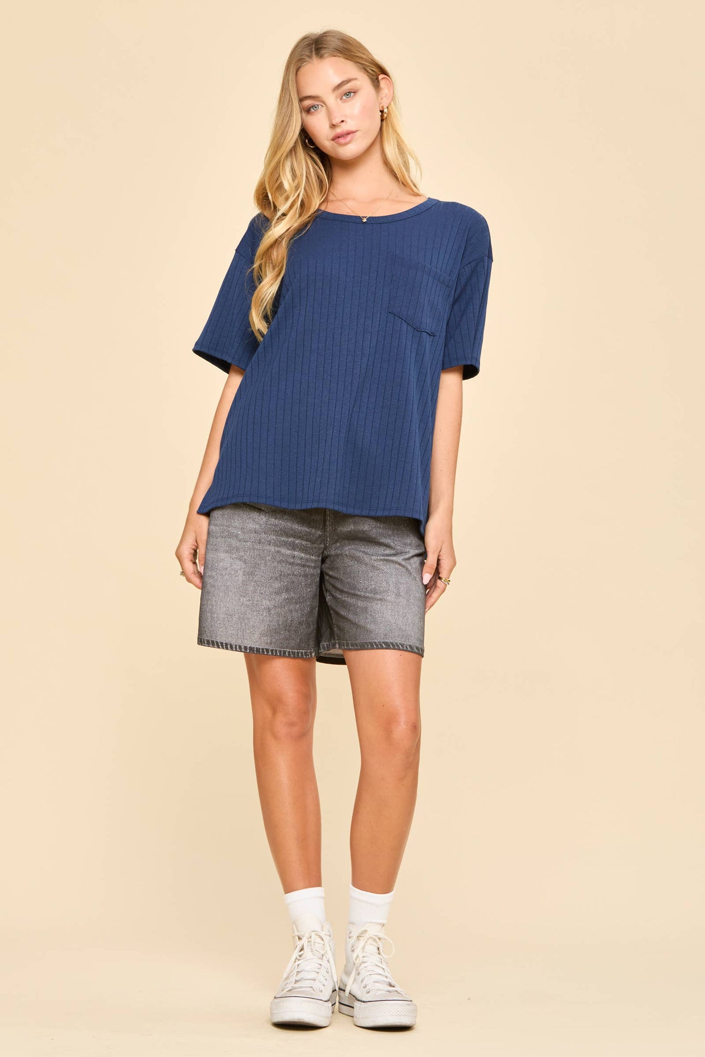 Boyfriend Ribbed Knit Top