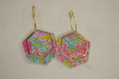 Preppy Earrings, Colorful Summer Earrings, Acrylic Earrings