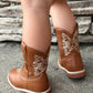 Kids' Unisex Brown Cowboy Boots