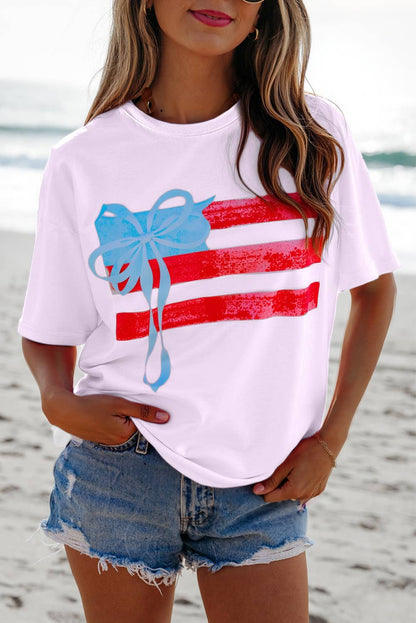 LDC Flag Bow Graphic Crewneck Tee