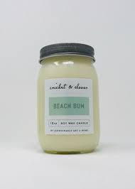 Beach bum mason jar candle