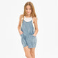 Two Pocket Mineral Wash Overall Romper / Onesieu