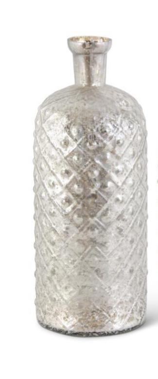 Cross cross mercury glass vase