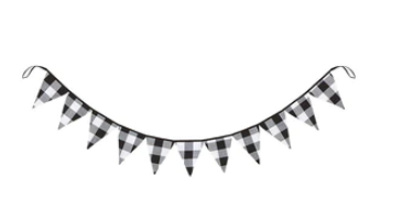 BW Check Pennant Garland