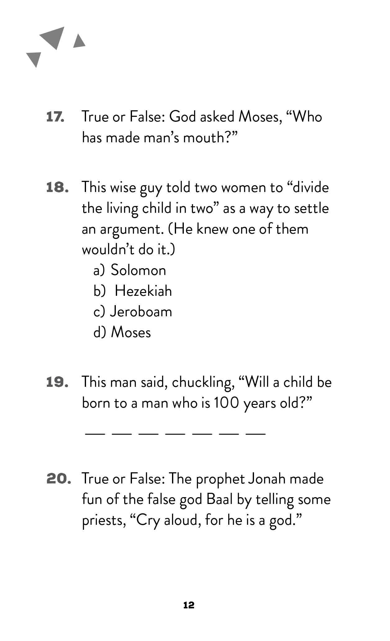 Who Said It?: A Bible Quiz Challenge for Kids