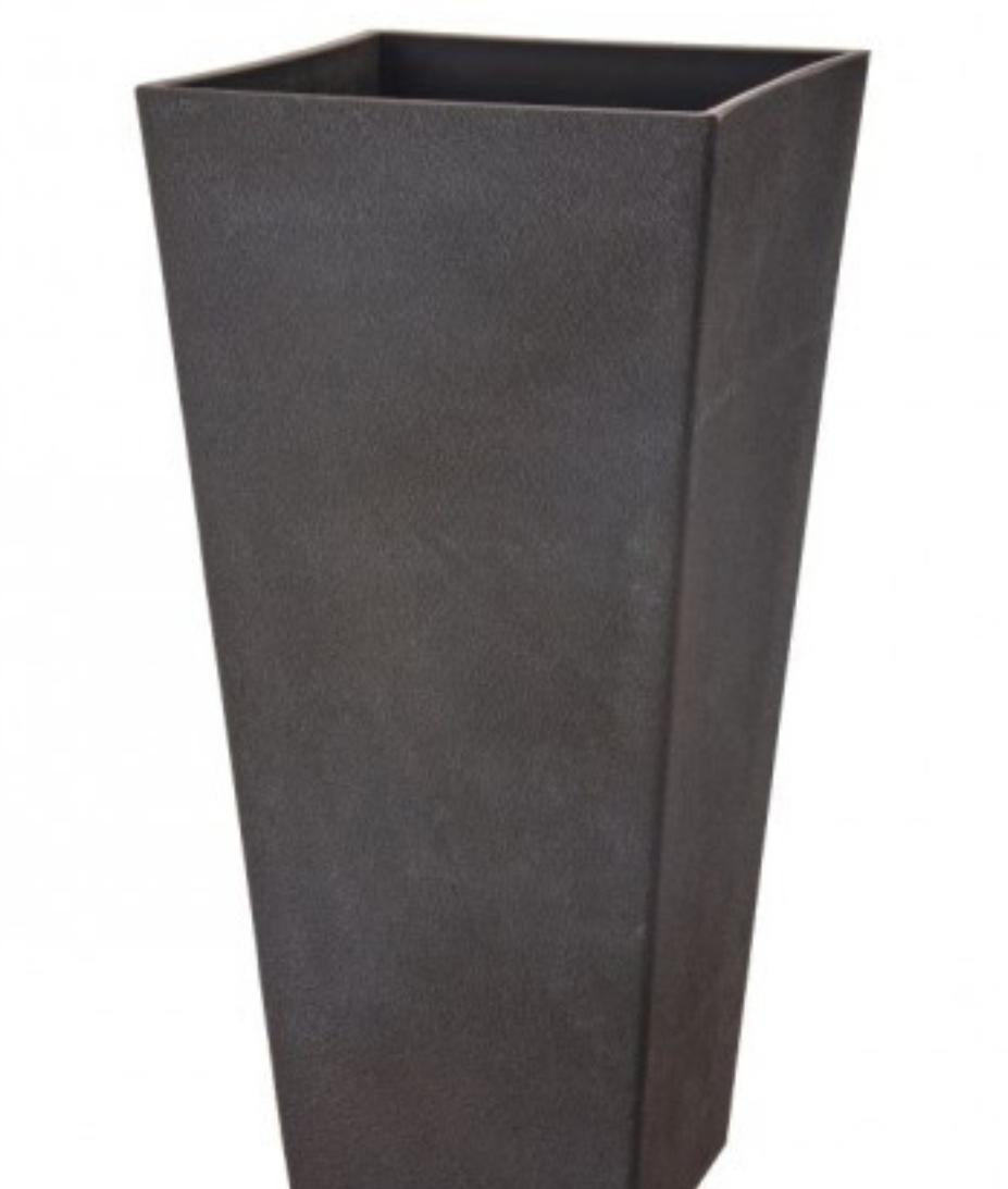 fiber resin poured cement tall planter